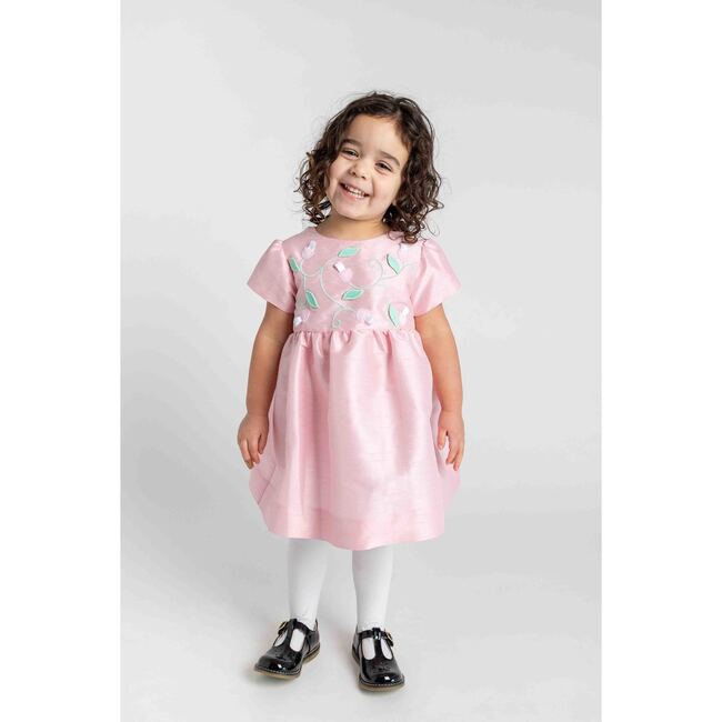 Dupioni Dress With Flower Vines - Dresses - 2