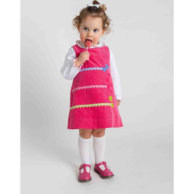 Corduroy Jumper With Hearts - Dresses - 3
