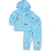 Velour Hoodie With Airplanes - Sweatshirts - 3