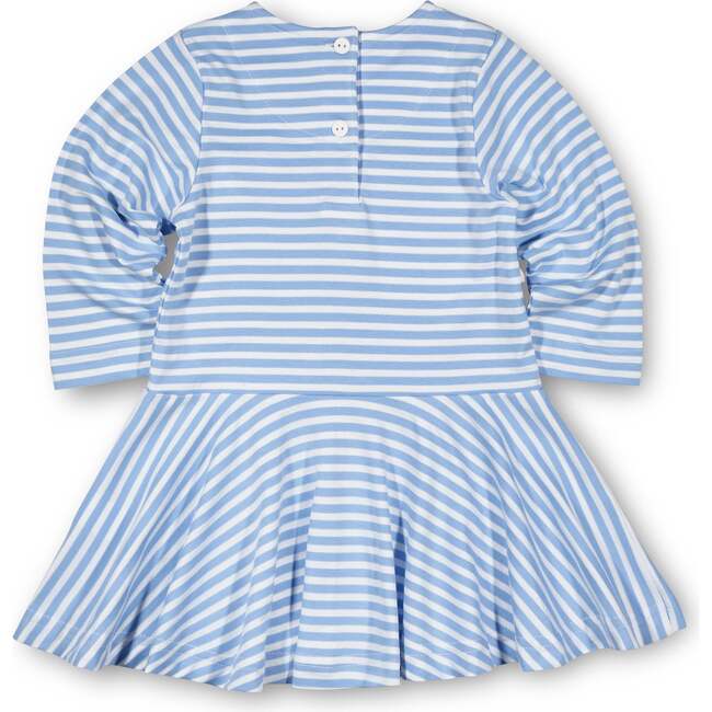 Stripe Knit Dress With Embroidered Flowers - Dresses - 5