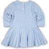 Stripe Knit Dress With Embroidered Flowers - Dresses - 5