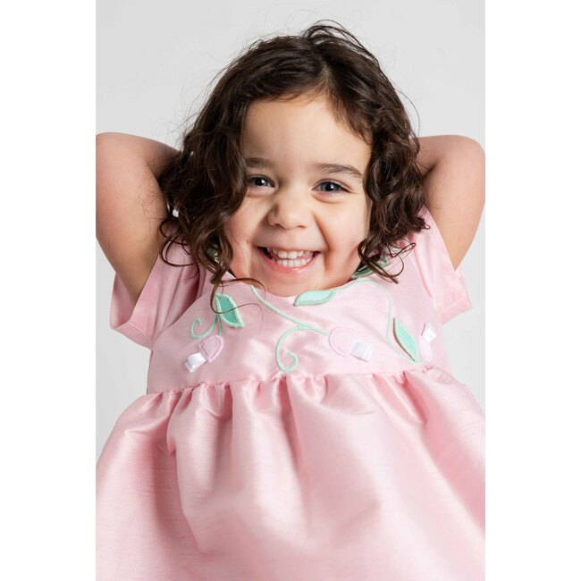 Dupioni Dress With Flower Vines - Dresses - 3