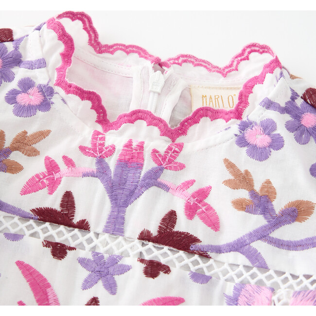 Taylee Embroidered Mini Dress, Floral - Dresses - 3