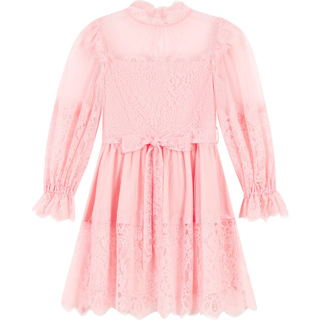 Madilynn Lace Sleeve Mini Dress, Peach