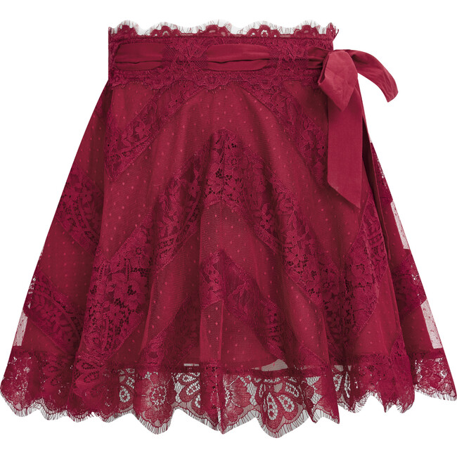 Madilynn Lace Mini Skirt, Berry