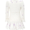 Eve Butterfly Sleeve Mini Dress, Ivory/Lilac - Dresses - 2