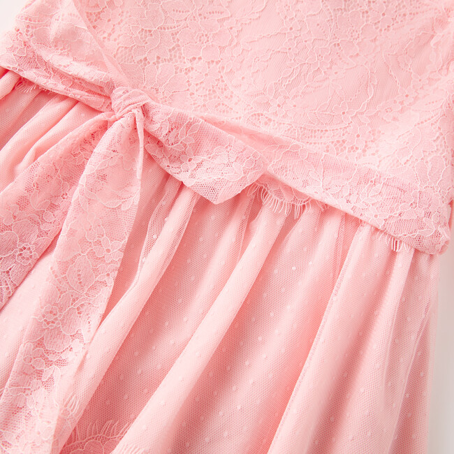 Madilynn Lace Mini Dress, Peach - Dresses - 6