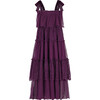 Emelia Lace Maxi Dress, Grape - Dresses - 2