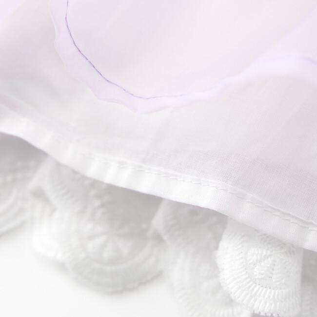 Eve Butterfly Sleeve Mini Dress, Ivory/Lilac - Dresses - 6
