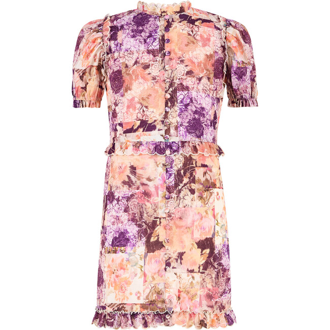 Anastasia Sleeve Mini Dress, Floral - Dresses - 2