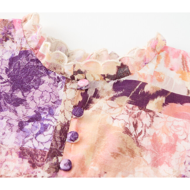 Anastasia Sleeve Mini Dress, Floral - Dresses - 4