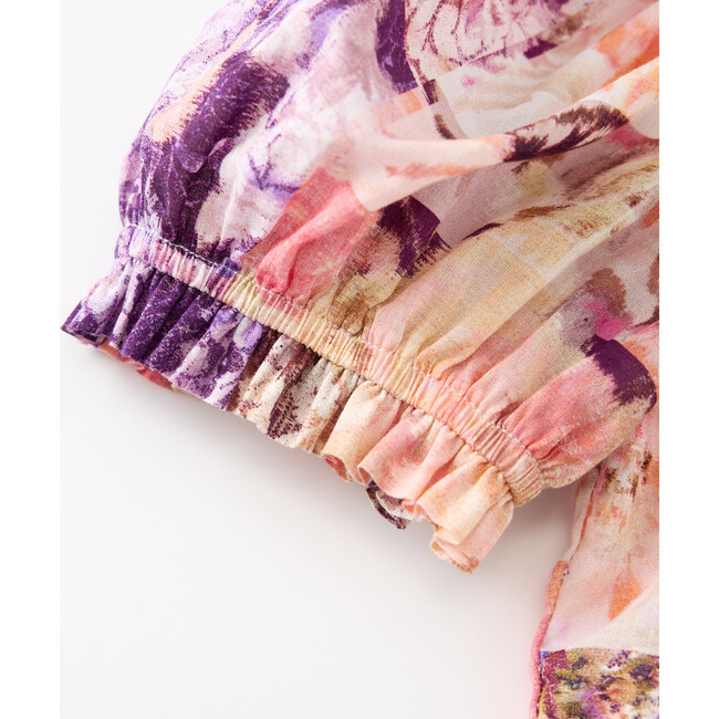 Anastasia Sleeve Mini Dress, Floral - Dresses - 5