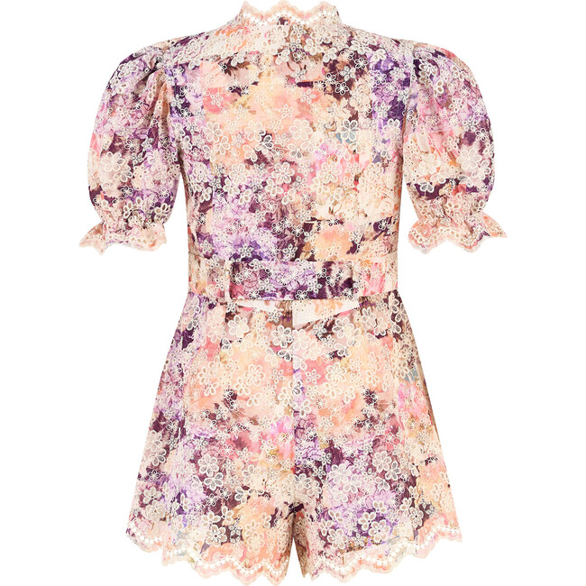 Anastasia Embroidered Romper, Floral - Rompers - 2