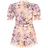 Anastasia Embroidered Romper, Floral - Rompers - 2