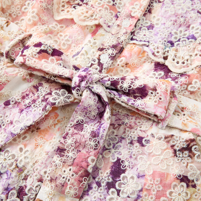 Anastasia Embroidered Romper, Floral - Rompers - 4