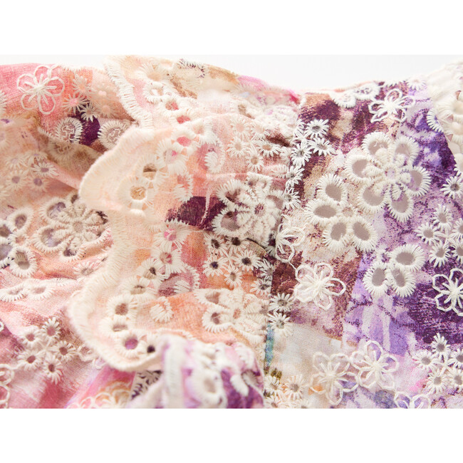 Anastasia Embroidered Romper, Floral - Rompers - 5