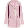 Glimmer Tweed Cape Dress, Pink - Dresses - 1 - thumbnail