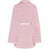 Glimmer Tweed Cape Dress, Pink - Dresses - 2