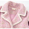 Glimmer Tweed Cape Dress, Pink - Dresses - 3