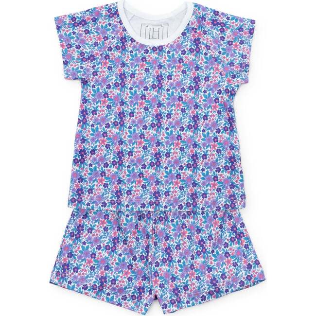 Emery Girls' Short Set, Blackberry Floral
