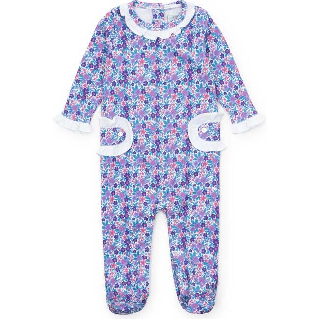 Lucy Girls' Romper, Blackberry Floral