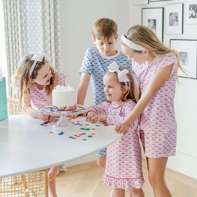 Emery Girls' Short Set, Birthday Cake Pink - Mixed Apparel Set - 4
