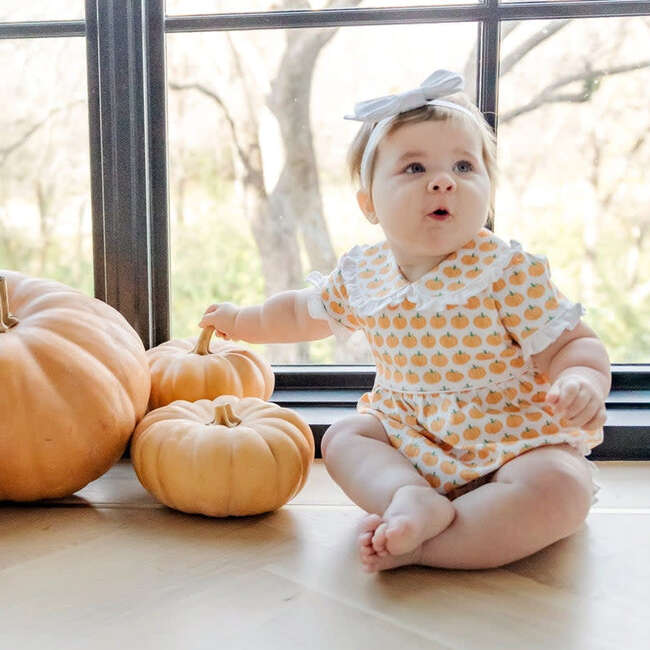 Council Girls' Pima Cotton Bubble, Harvest Pumpkin - Rompers - 2