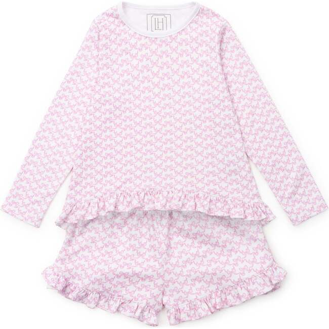 Rorie Girls' Short Set, Pretty Pink Bows