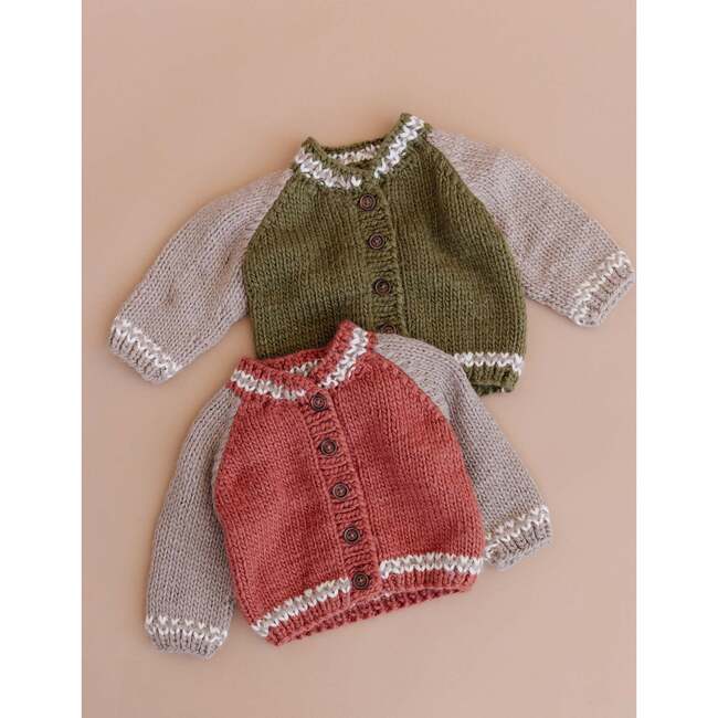 Varsity Cardigan, Moss - Cardigans - 2