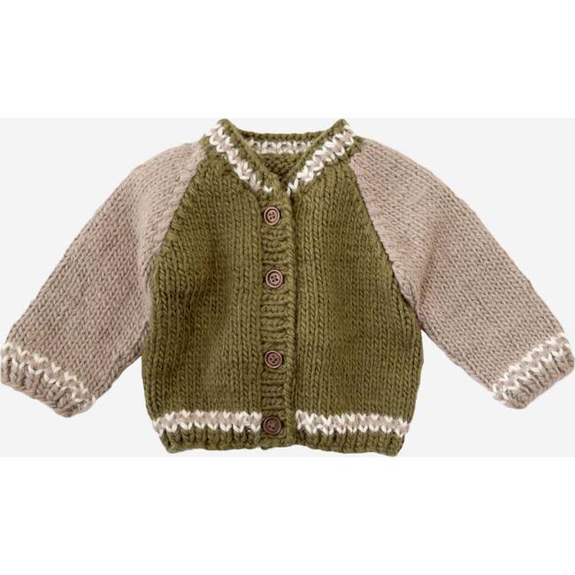 Varsity Cardigan, Moss - Cardigans - 3