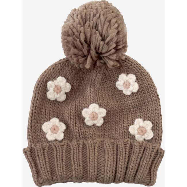Flower Hat, Tan - Hats - 2
