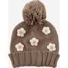 Flower Hat, Tan - Hats - 2