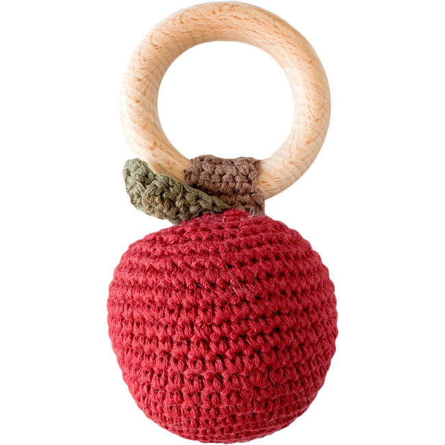 Cotton Crochet Apple Rattle Teether