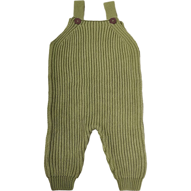 Cotton Brioche Overalls, Moss