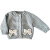 Bow Cardigan, Bowie Gray - Cardigans - 1 - thumbnail