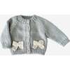 Bow Cardigan, Bowie Gray - Cardigans - 2