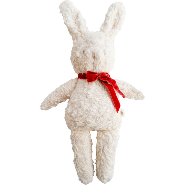 Charlie Bunny Plush Toy, Red Bow