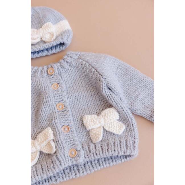 Bow Cardigan, Bowie Gray - Cardigans - 3