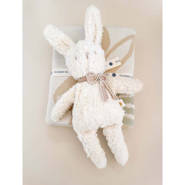 Charlie Bunny Plush Toy, Taupe Bow - Plush - 5