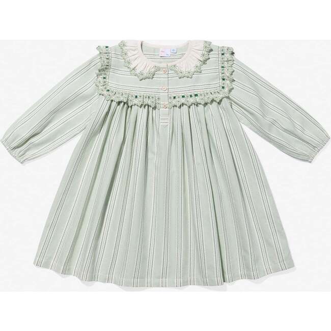 Sara Dress, Sage Chevron Stripe