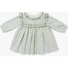 Sara Baby Dress, Sage Chevron Stripe - Dresses - 2