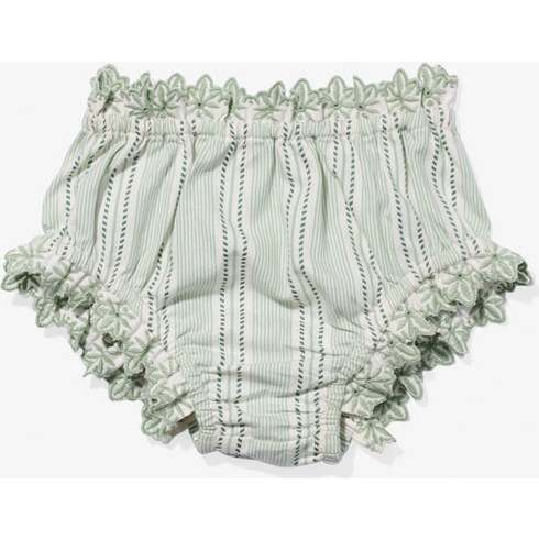Sara Baby Dress, Sage Chevron Stripe - Dresses - 3
