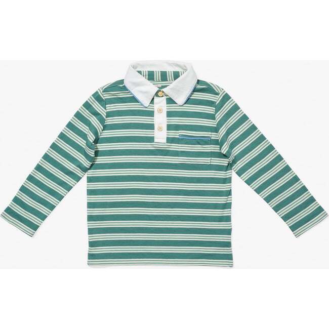 Parker Polo, Pine Twin Stripe