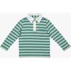 Parker Polo, Pine Twin Stripe - Polo Shirts - 1 - thumbnail
