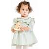Sara Baby Dress, Sage Chevron Stripe - Dresses - 4