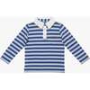 Parker Polo, Navy Twin Stripe - Polo Shirts - 1 - thumbnail