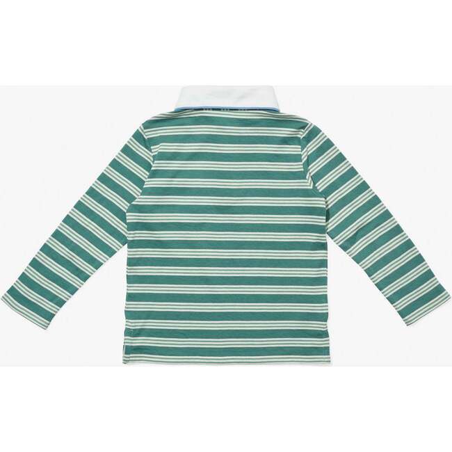 Parker Polo, Pine Twin Stripe - Polo Shirts - 2