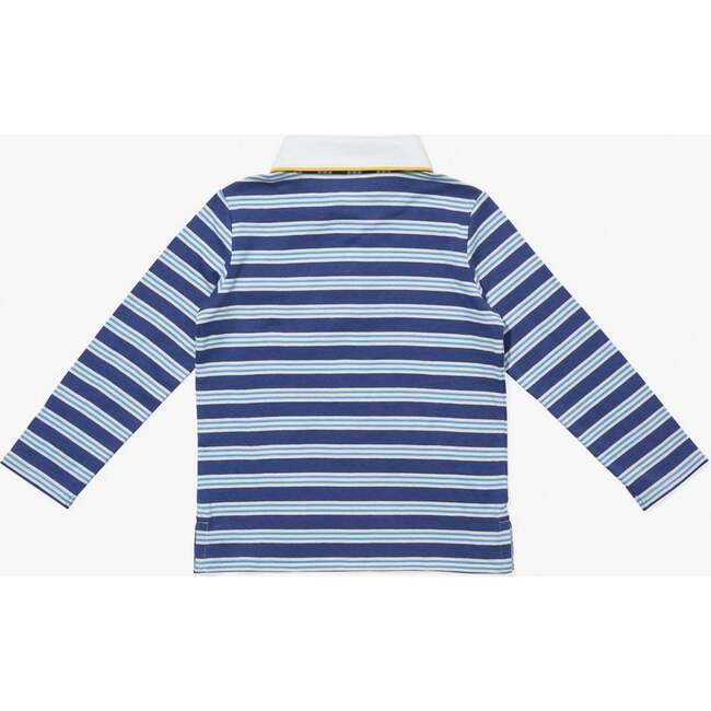 Parker Polo, Navy Twin Stripe - Polo Shirts - 2
