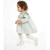 Sara Baby Dress, Sage Chevron Stripe - Dresses - 6