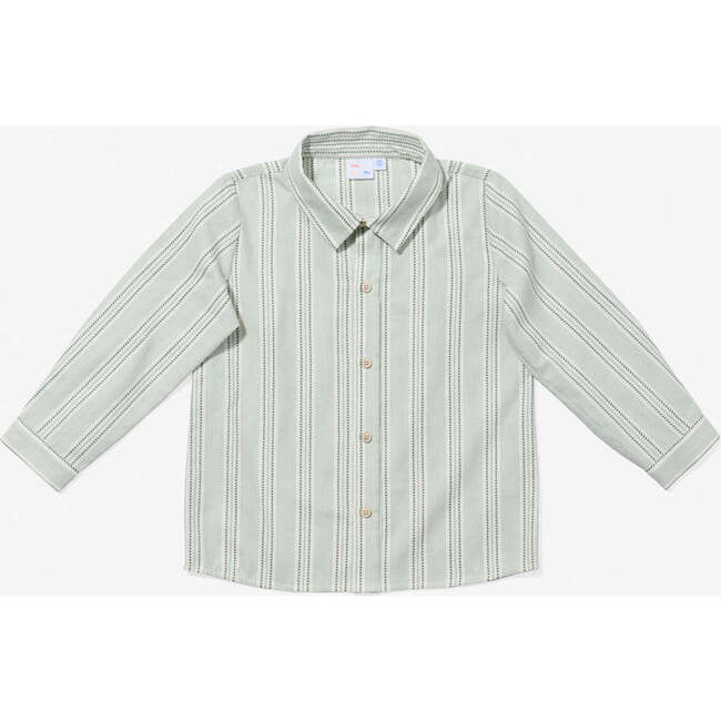 Jeffie Shirt, Sage Chevron Stripe